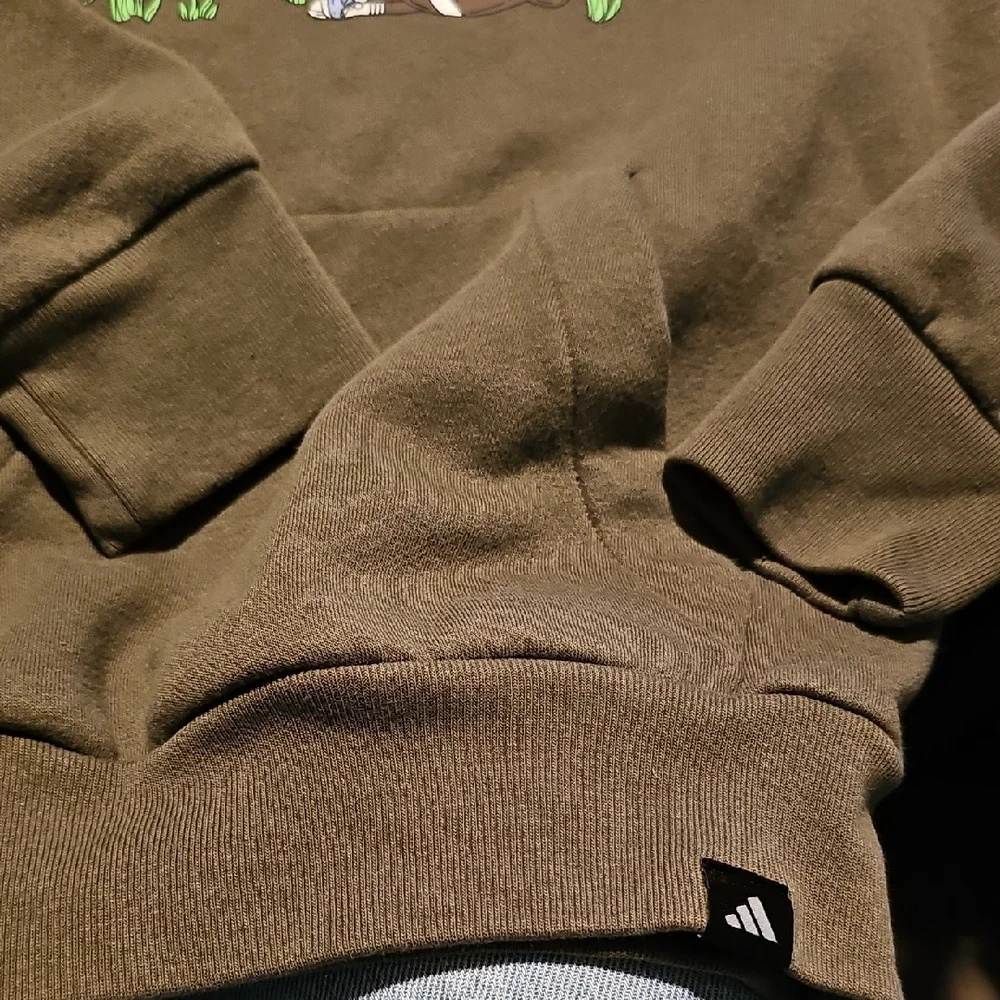 Adidas Sweatshirt Hoodie Khaki Brown Boy Size 8 Small Outerwear Sports Football